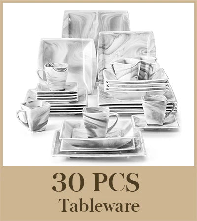 MALACASA Porcelain Dinnerware Set Service For Twelve
