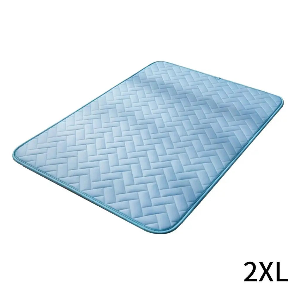 Dog Cooling Mat Ice Silk Fabric Instant Cooling Bed