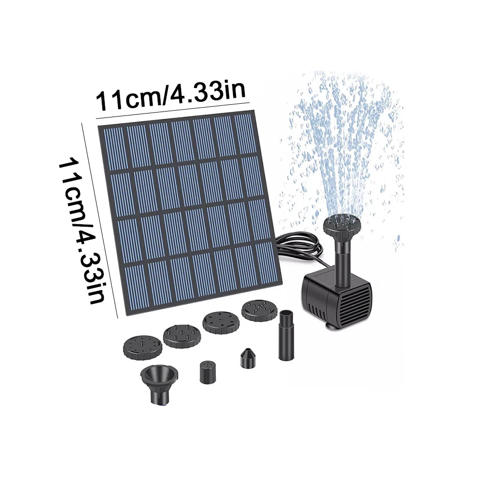 Solar Water Fountain Pump Kit For Ponds And Bird Bath
