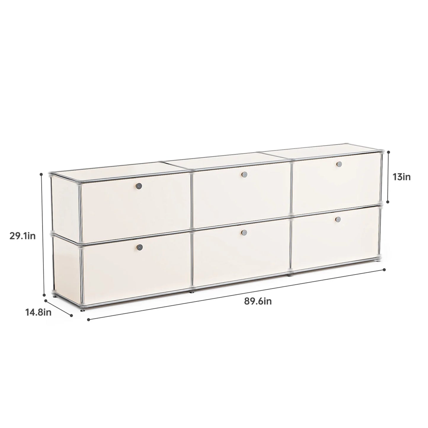 Stainless Steel Storage Cabinet Organizer and TV Stand for Living Room