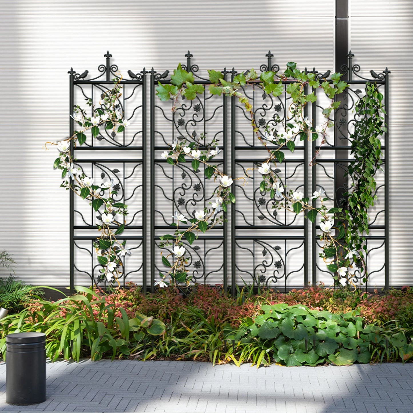 Metal Garden Trellis Tall Plant Climbing Fence For Vegetables Grapes And Flowers