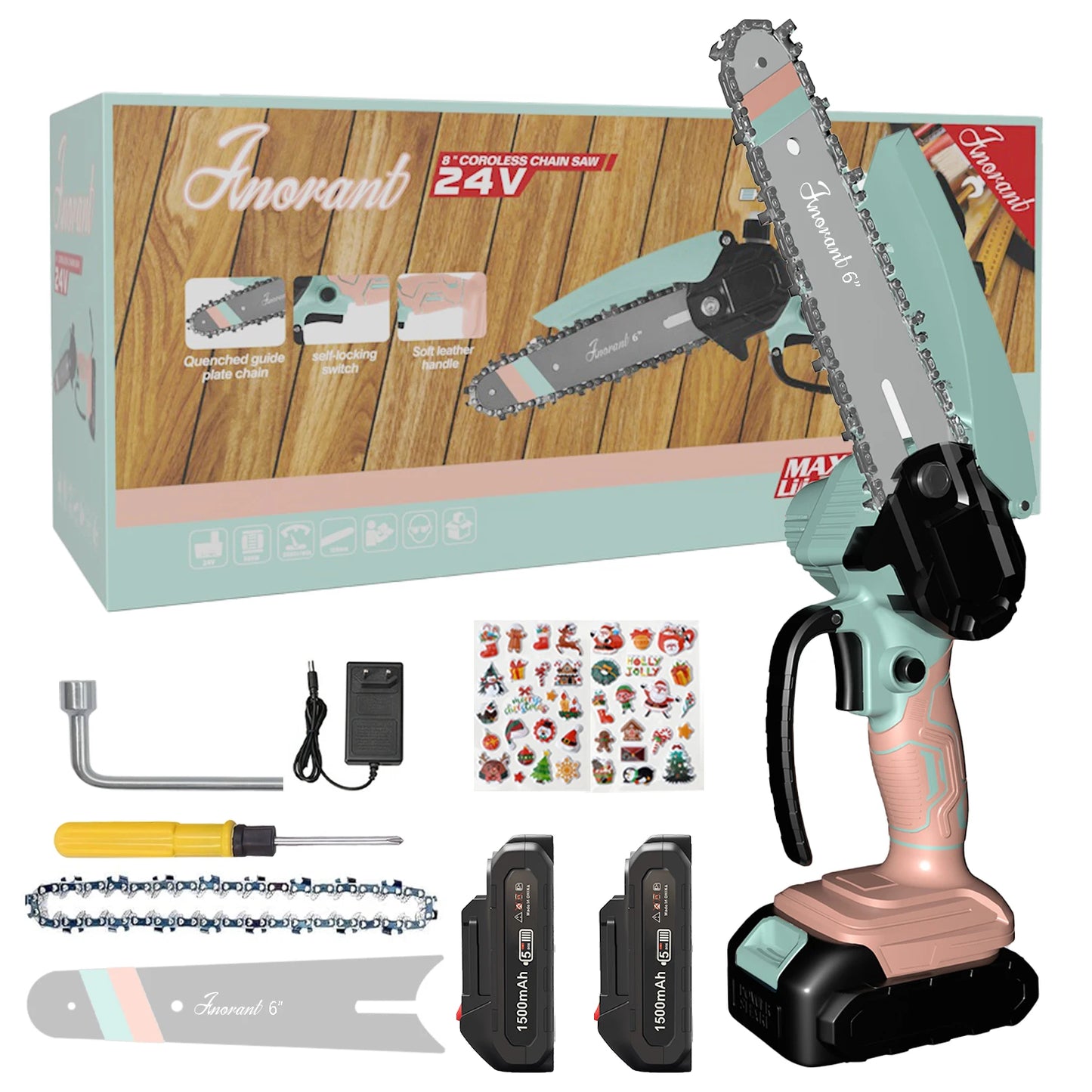 Cordless Mini Chainsaw With Dual Batteries Portable Tree Cutter
