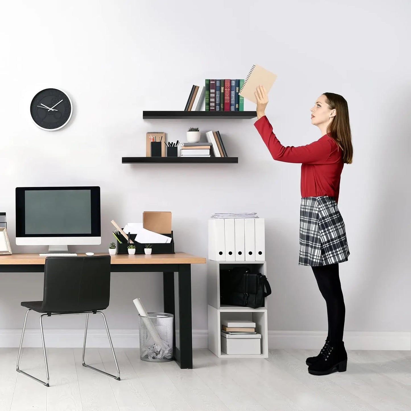 Floating Wall Shelves With Invisible Brackets Two Pack