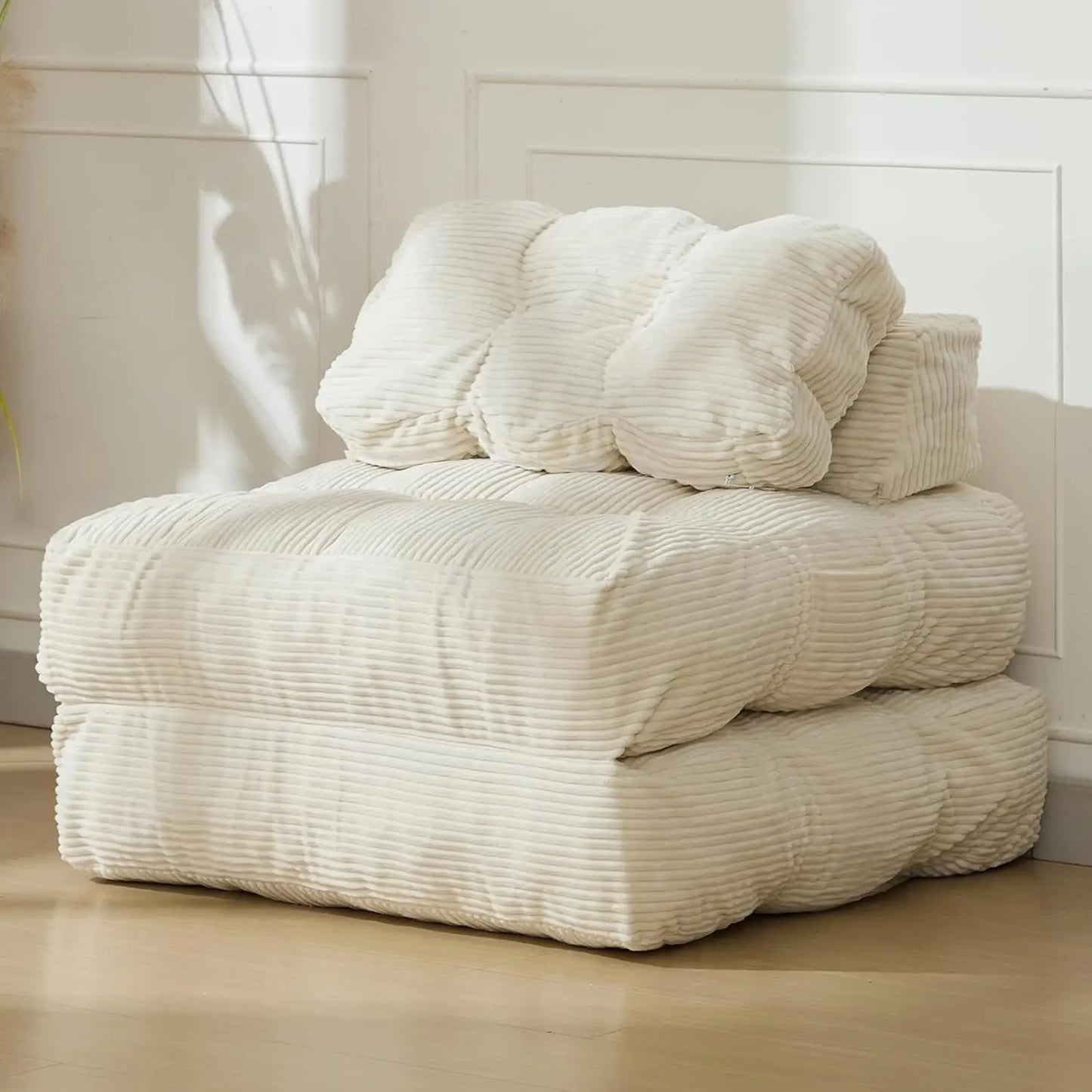 HiMISS 3-In-1 Folding Sofa Bed With Back Support And Pillow