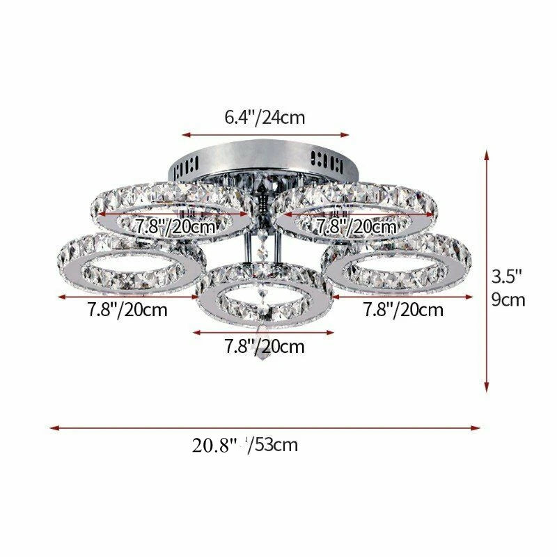 Modern Crystal Chandelier Ceiling Light For Living Room And Kitchen