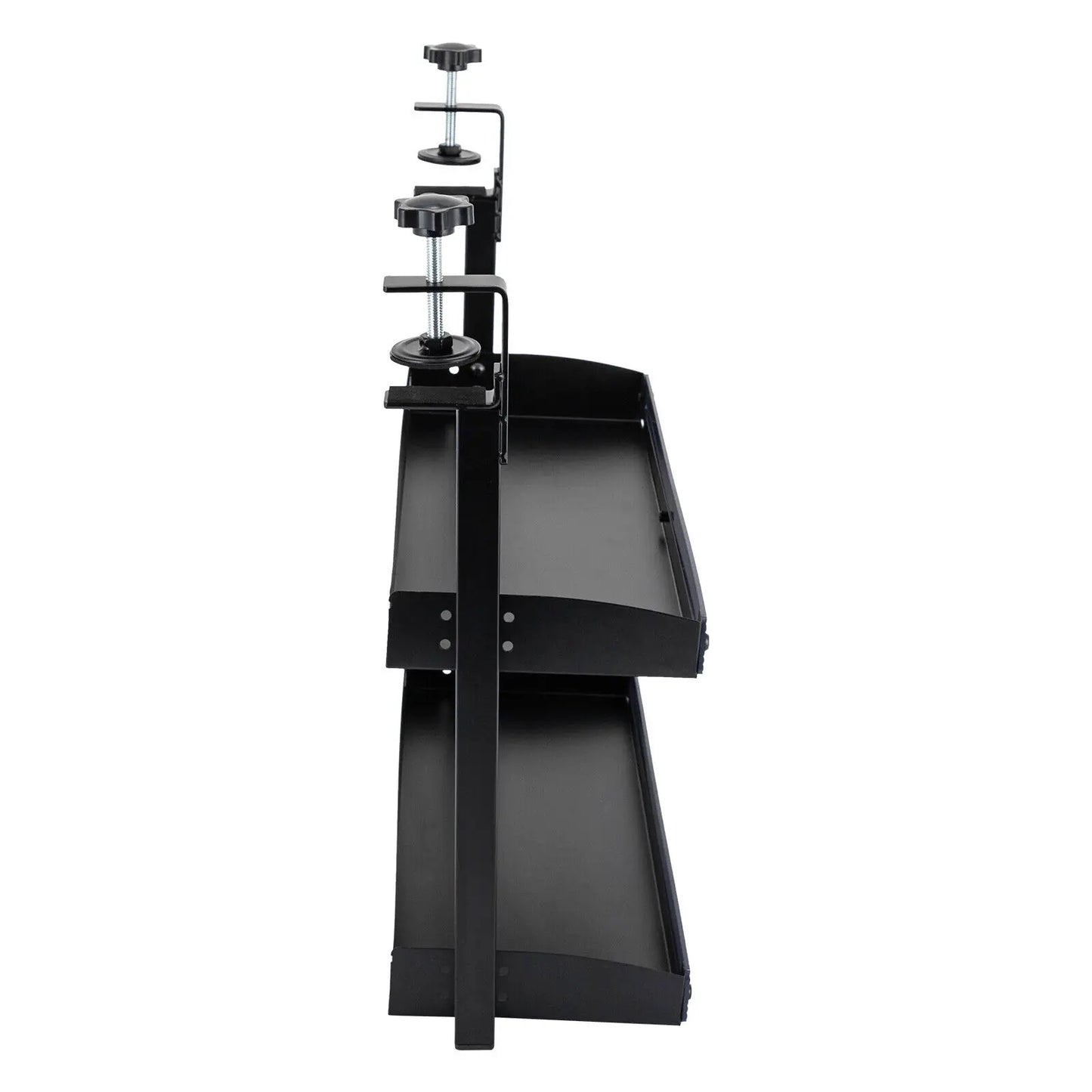 Desktop Clamp-On 2-Tier Shelf With Adjustable Tray