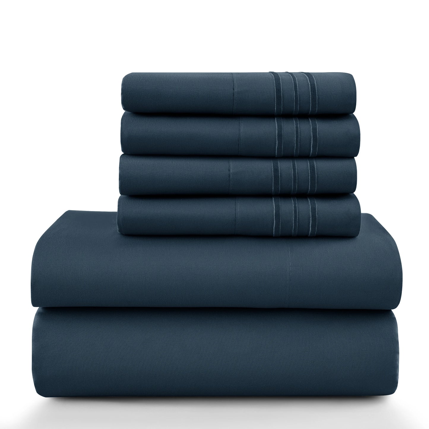 LDC Lux Decor Collection Brushed Microfiber Solid Sheet Set With Pillowcases