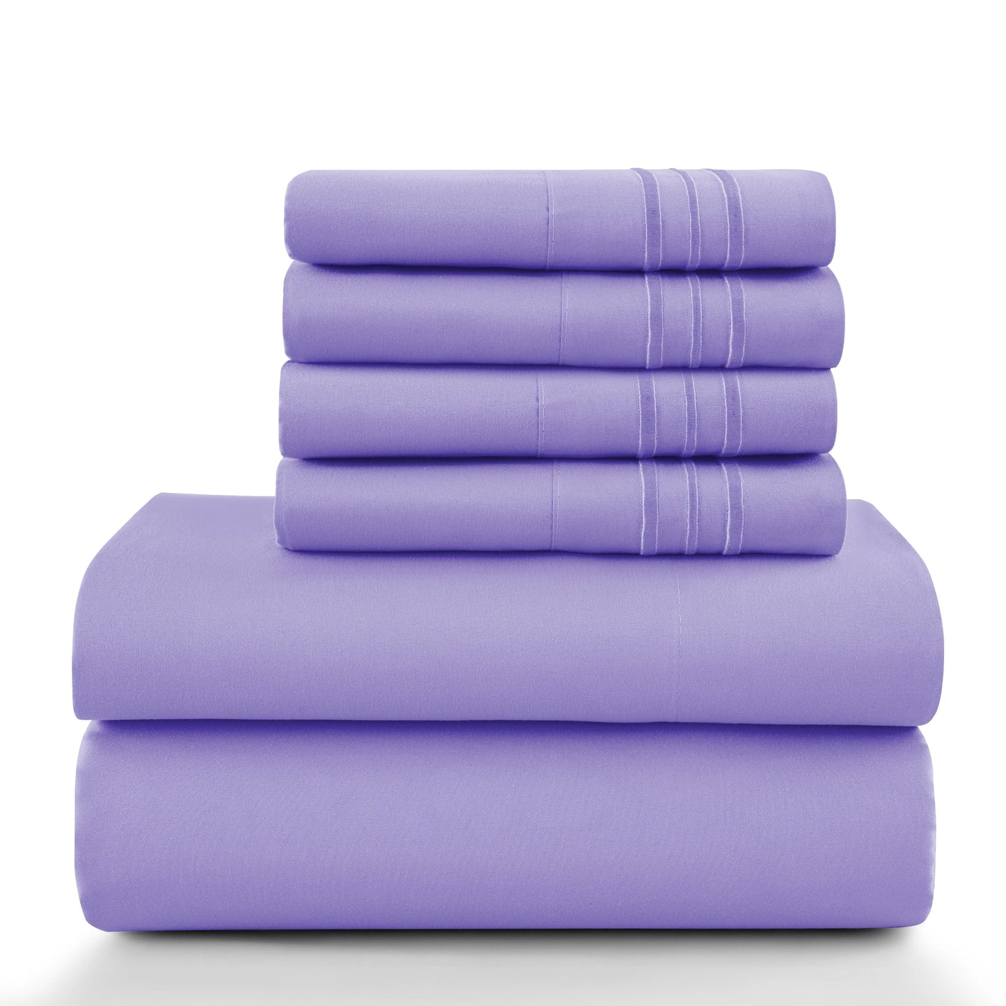 LDC Lux Decor Collection Brushed Microfiber Solid Sheet Set With Pillowcases