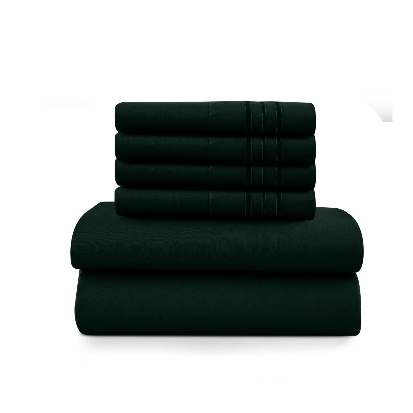 LDC Lux Decor Collection Brushed Microfiber Solid Sheet Set With Pillowcases