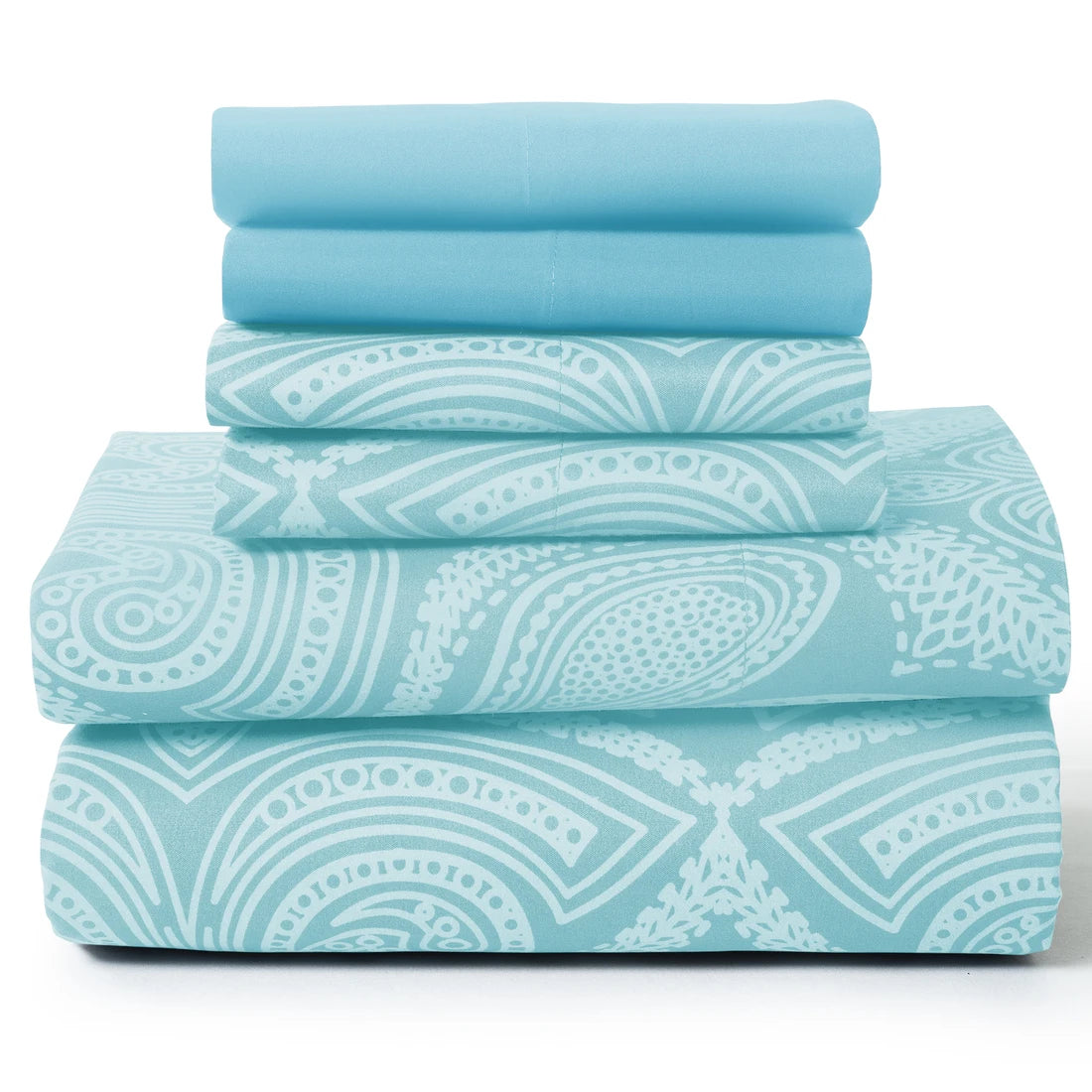 LDC Lux Decor Paisley Sheet Set Microfiber Wrinkle Free