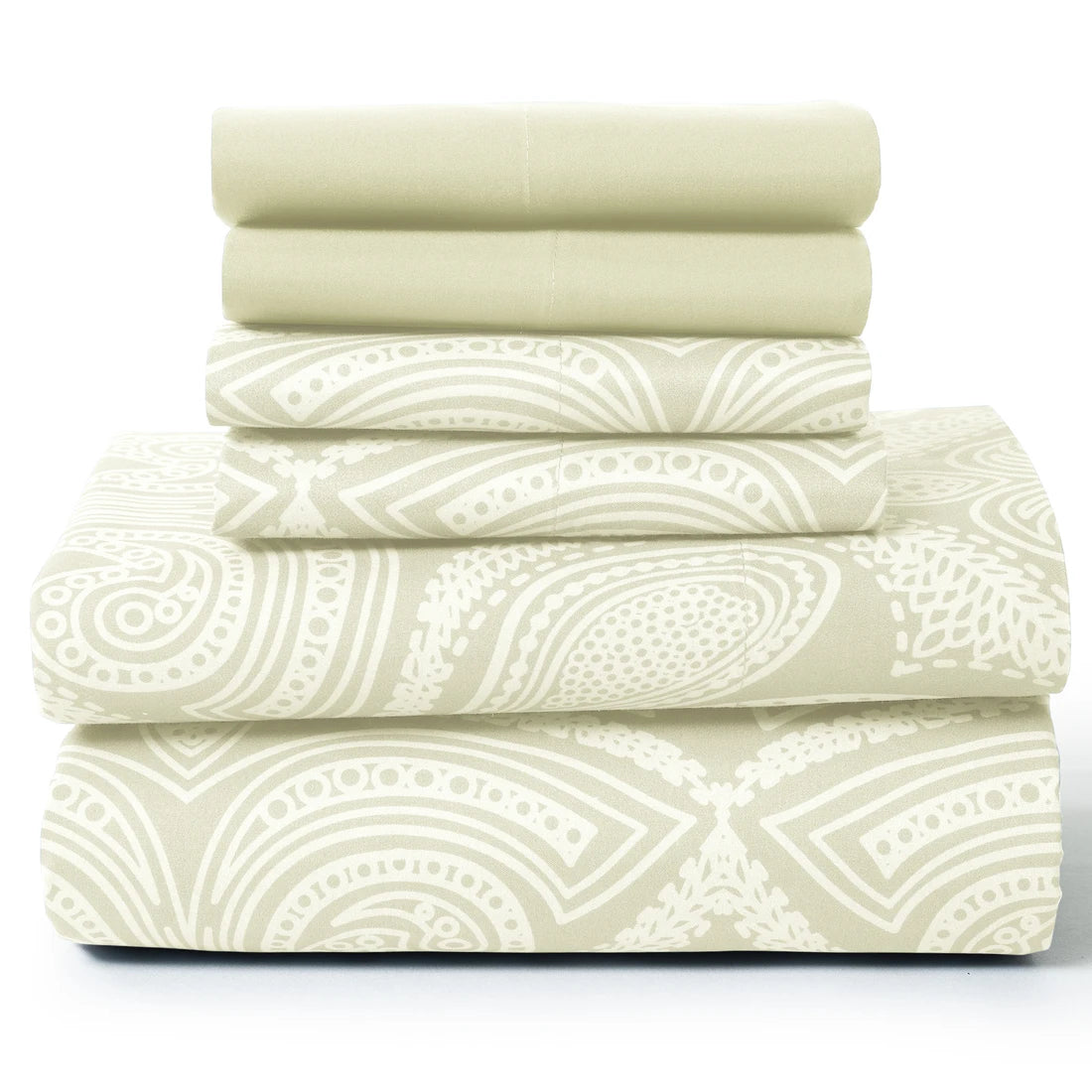 LDC Lux Decor Paisley Sheet Set Microfiber Wrinkle Free