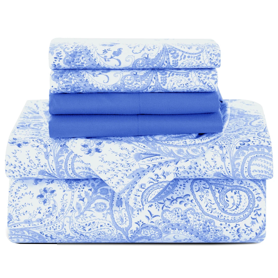 LDC Lux Decor Paisley Sheet Set Microfiber Wrinkle Free
