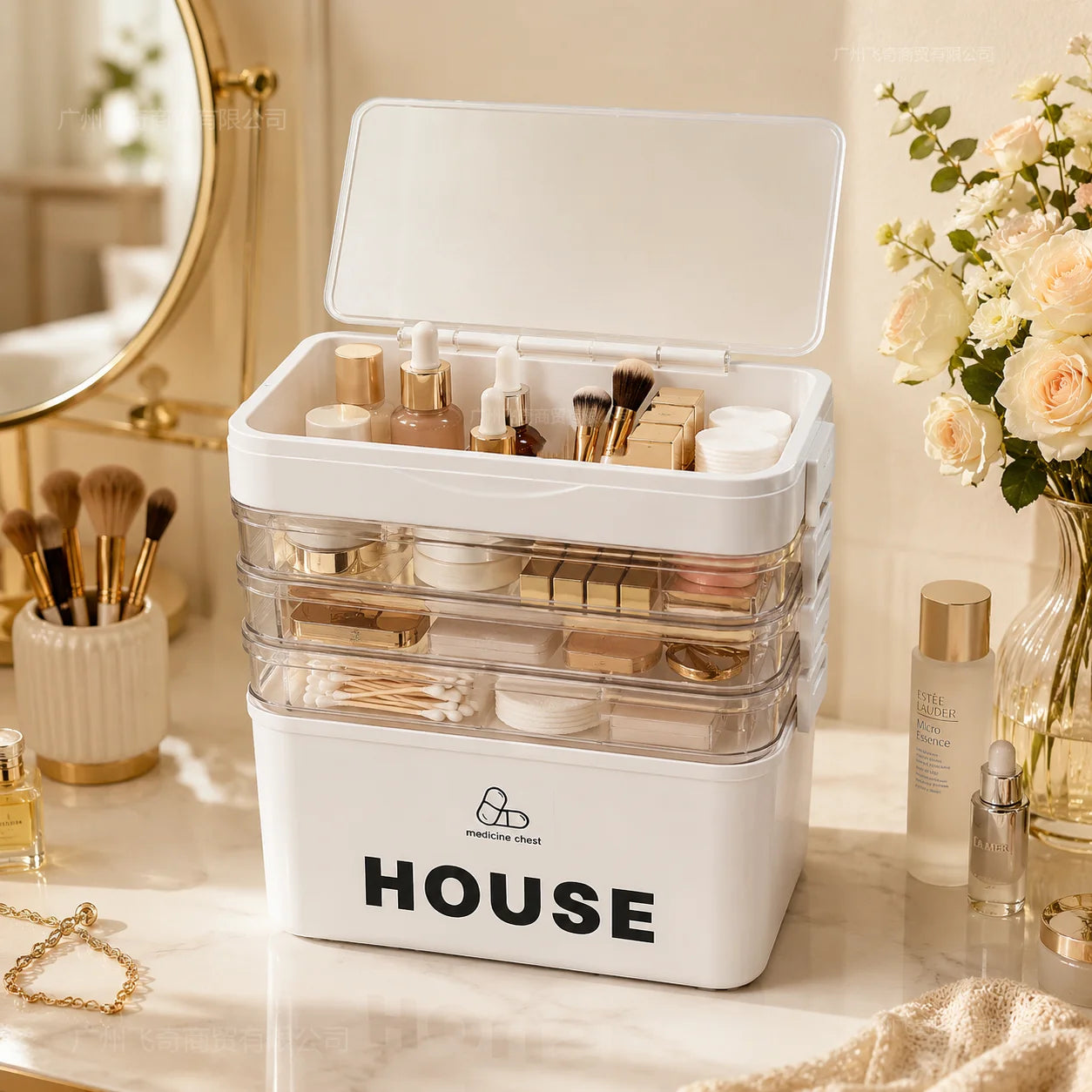Large Capacity Stackable Storage Box Organizer For Home Office Use