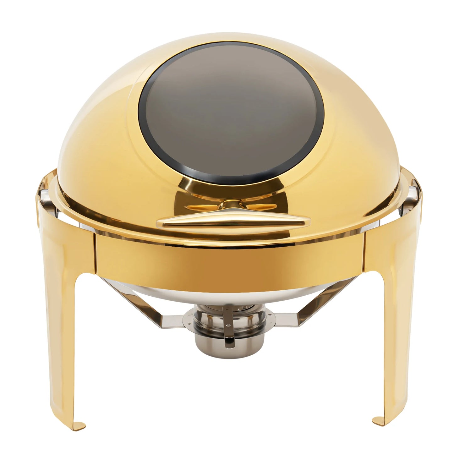 Round Chafing Dish Buffet Set Roll Top Stainless Steel Warmer