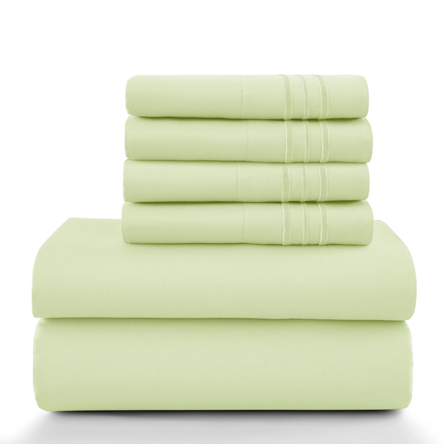 LDC Lux Decor Collection Brushed Microfiber Solid Sheet Set With Pillowcases