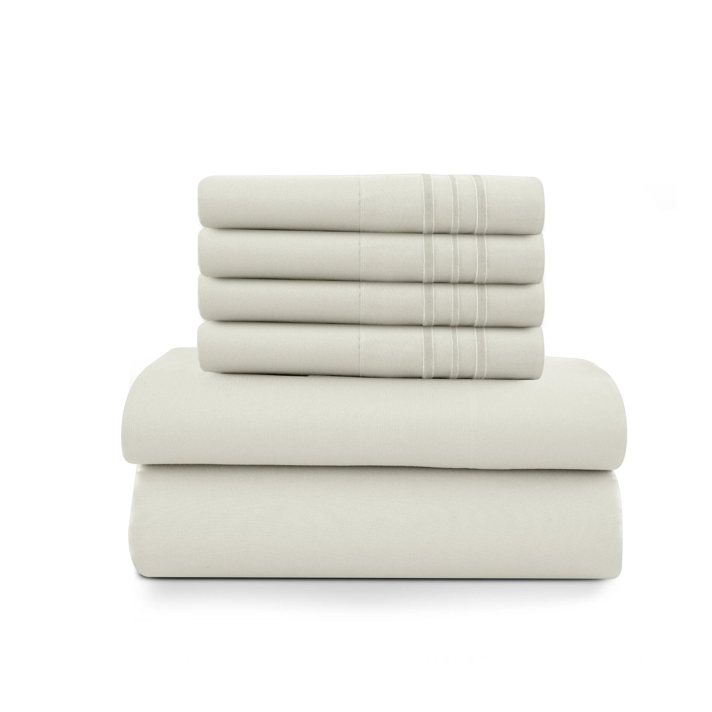 LDC Lux Decor Collection Brushed Microfiber Solid Sheet Set With Pillowcases