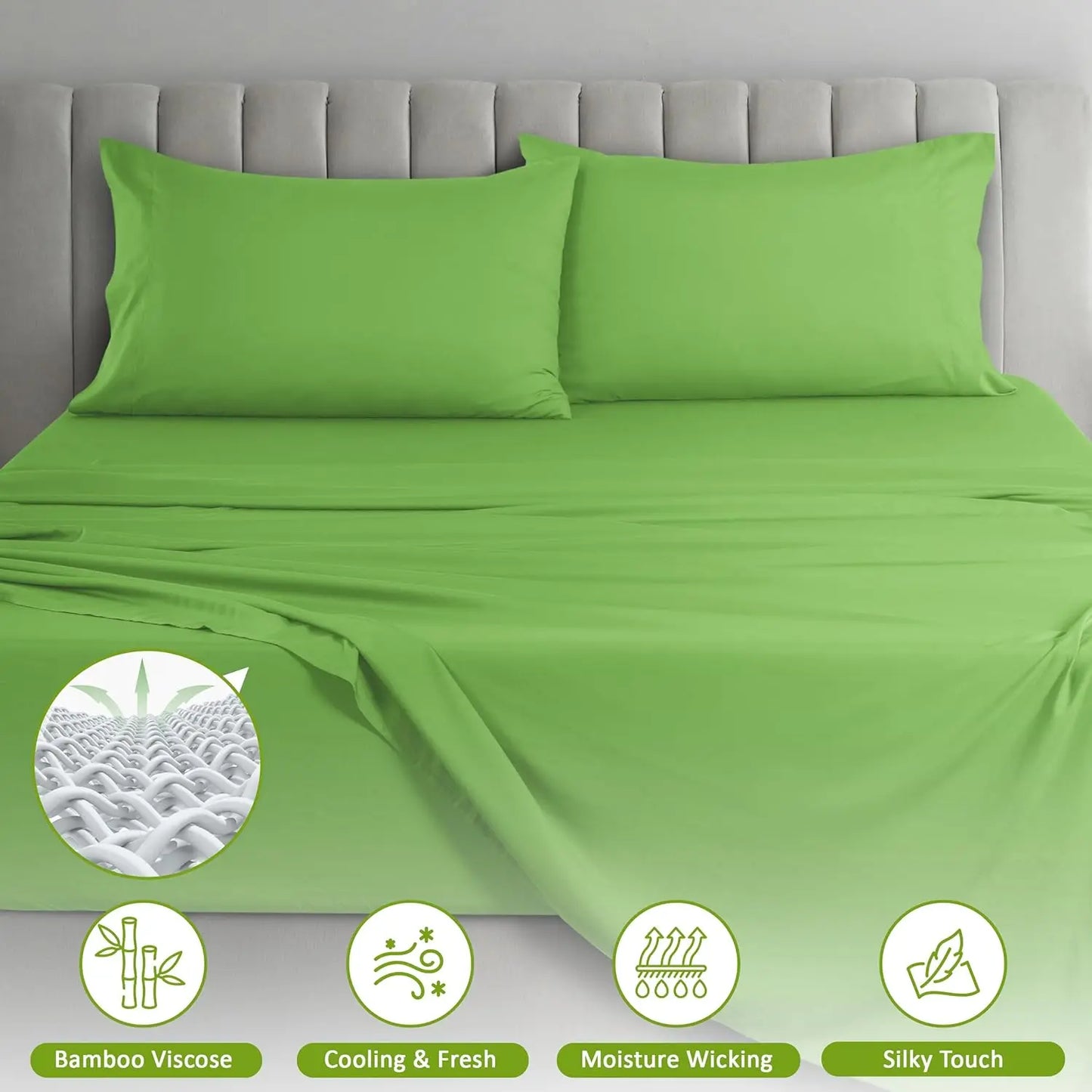 Lux Decor Collection Bamboo Viscose Sheet Set Soft And Breathable