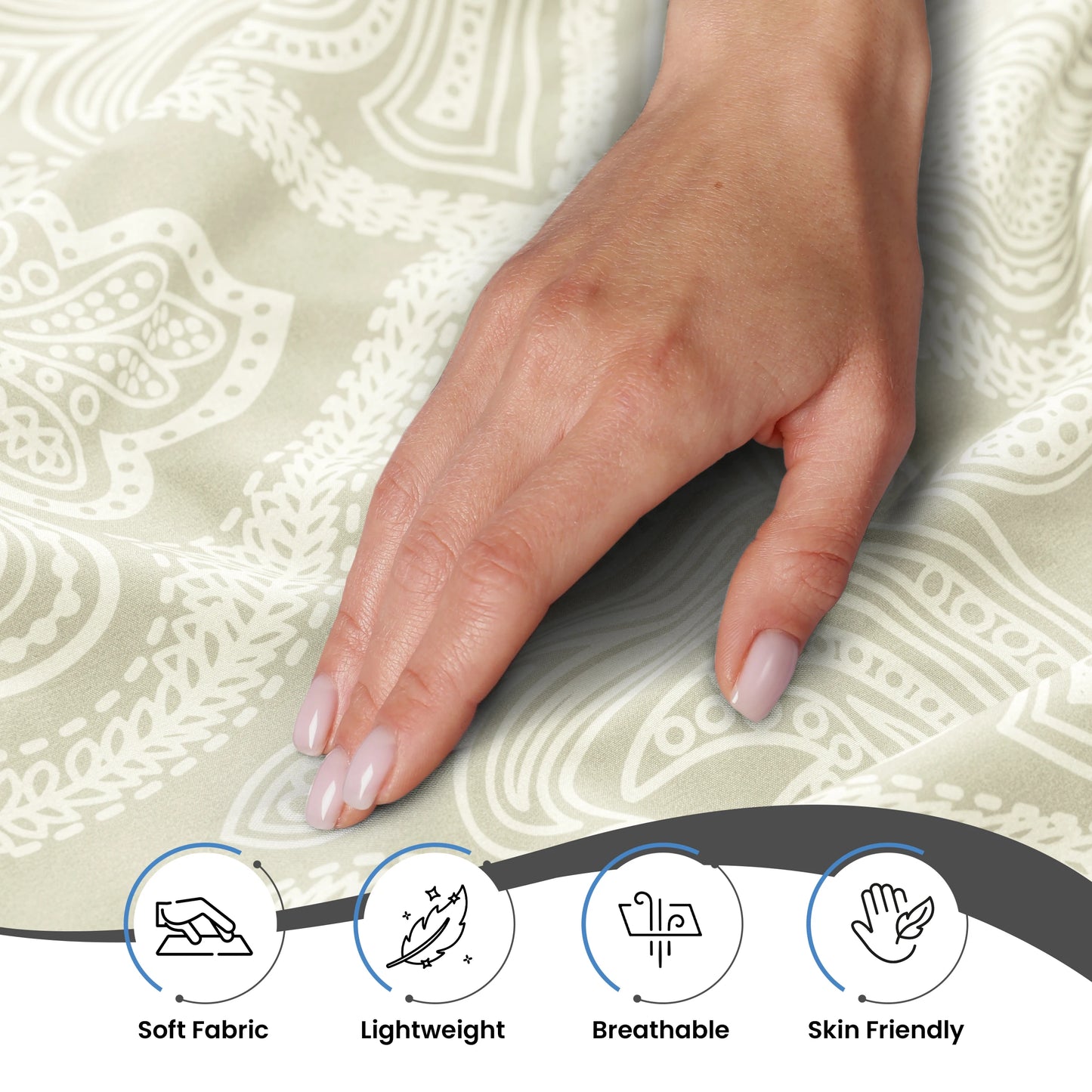 LDC Lux Decor Paisley Sheet Set Microfiber Wrinkle Free