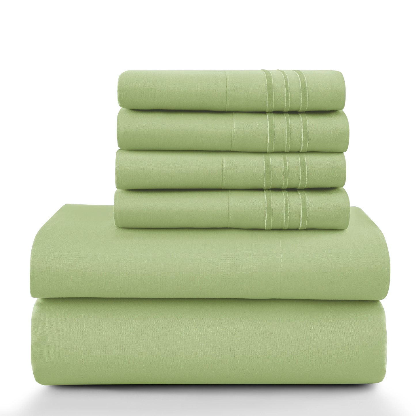 LDC Lux Decor Collection Brushed Microfiber Solid Sheet Set With Pillowcases