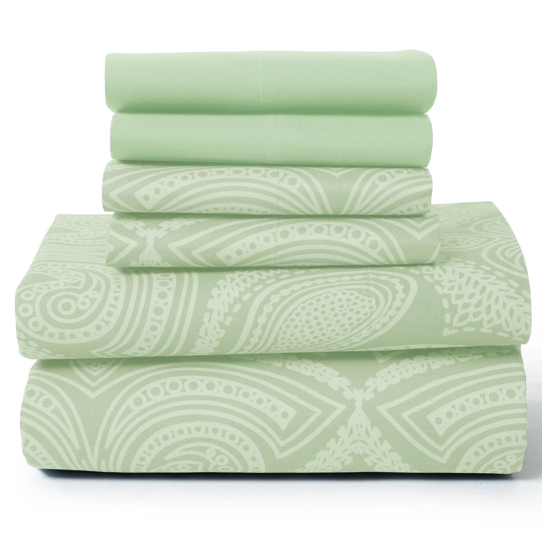 LDC Lux Decor Paisley Sheet Set Microfiber Wrinkle Free