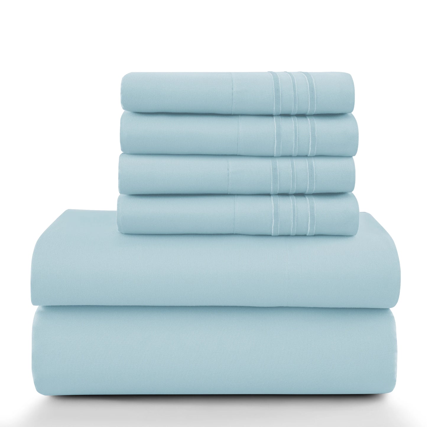 LDC Lux Decor Collection Brushed Microfiber Solid Sheet Set With Pillowcases
