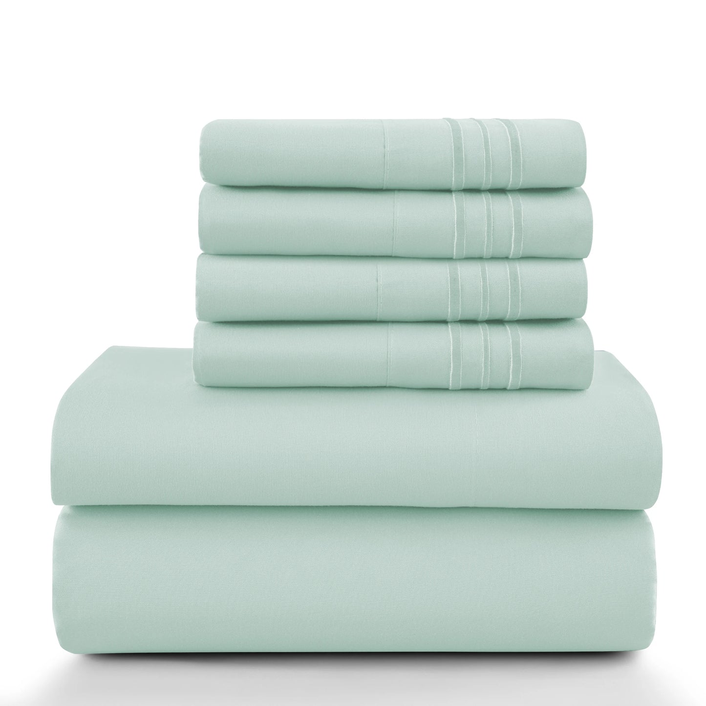 LDC Lux Decor Collection Brushed Microfiber Solid Sheet Set With Pillowcases
