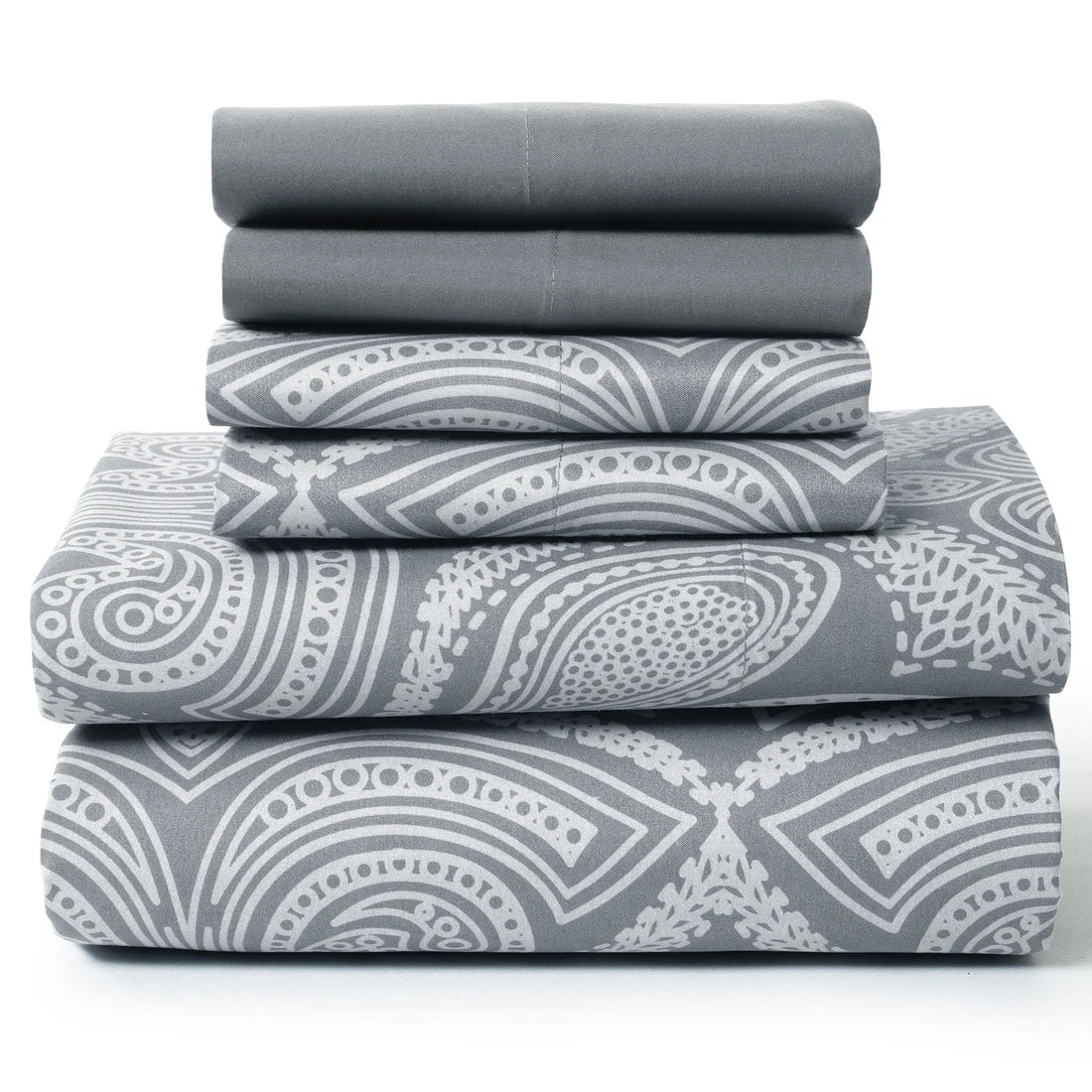 LDC Lux Decor Paisley Sheet Set Microfiber Wrinkle Free