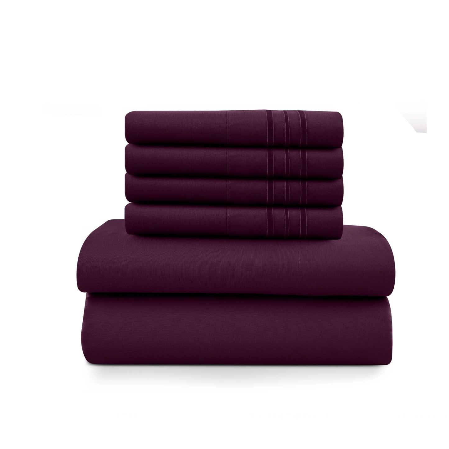 LDC Lux Decor Collection Brushed Microfiber Solid Sheet Set With Pillowcases