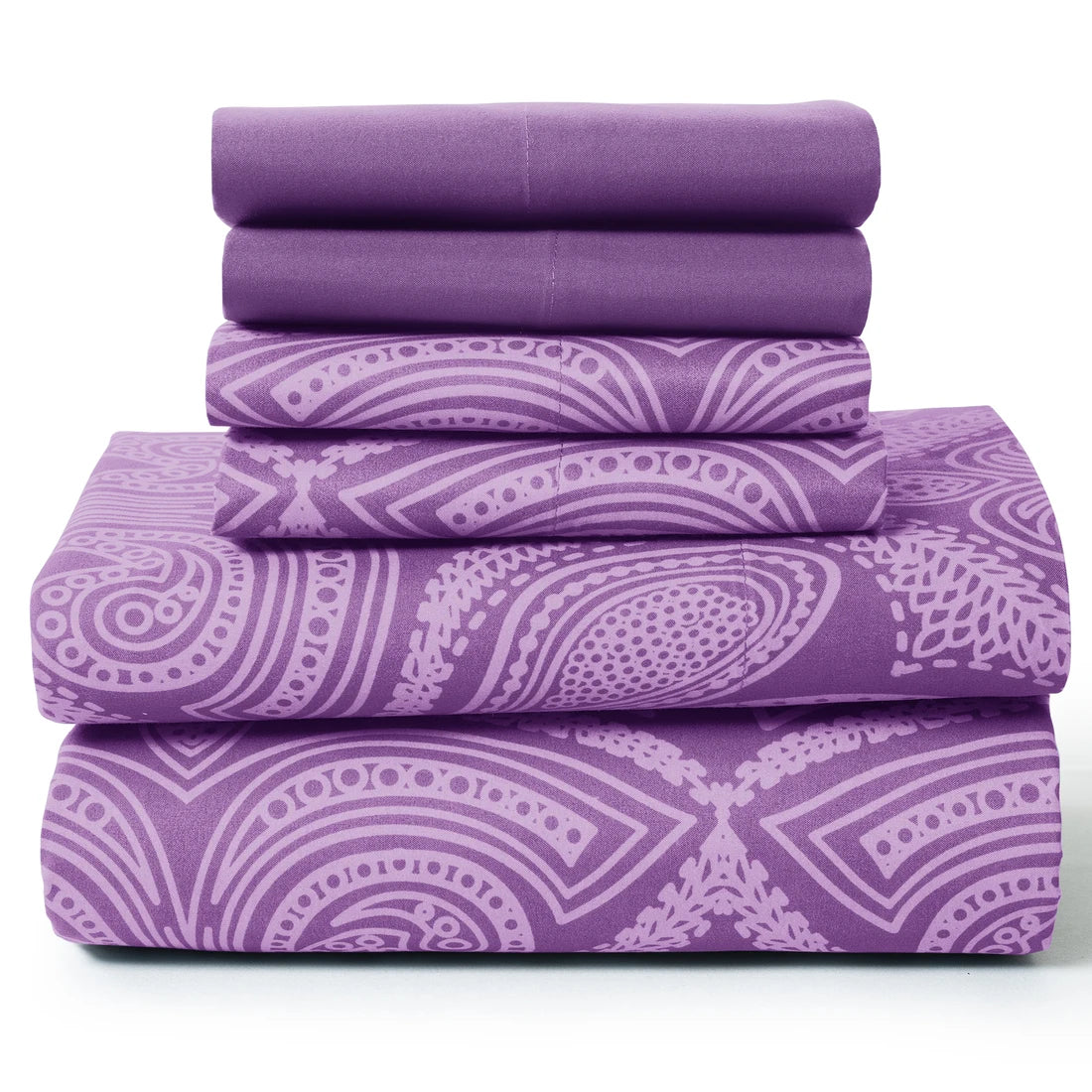 LDC Lux Decor Paisley Sheet Set Microfiber Wrinkle Free