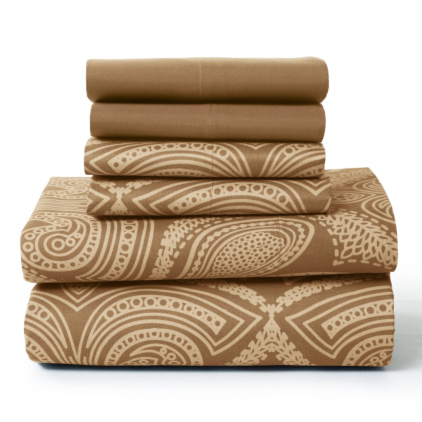LDC Lux Decor Paisley Sheet Set Microfiber Wrinkle Free
