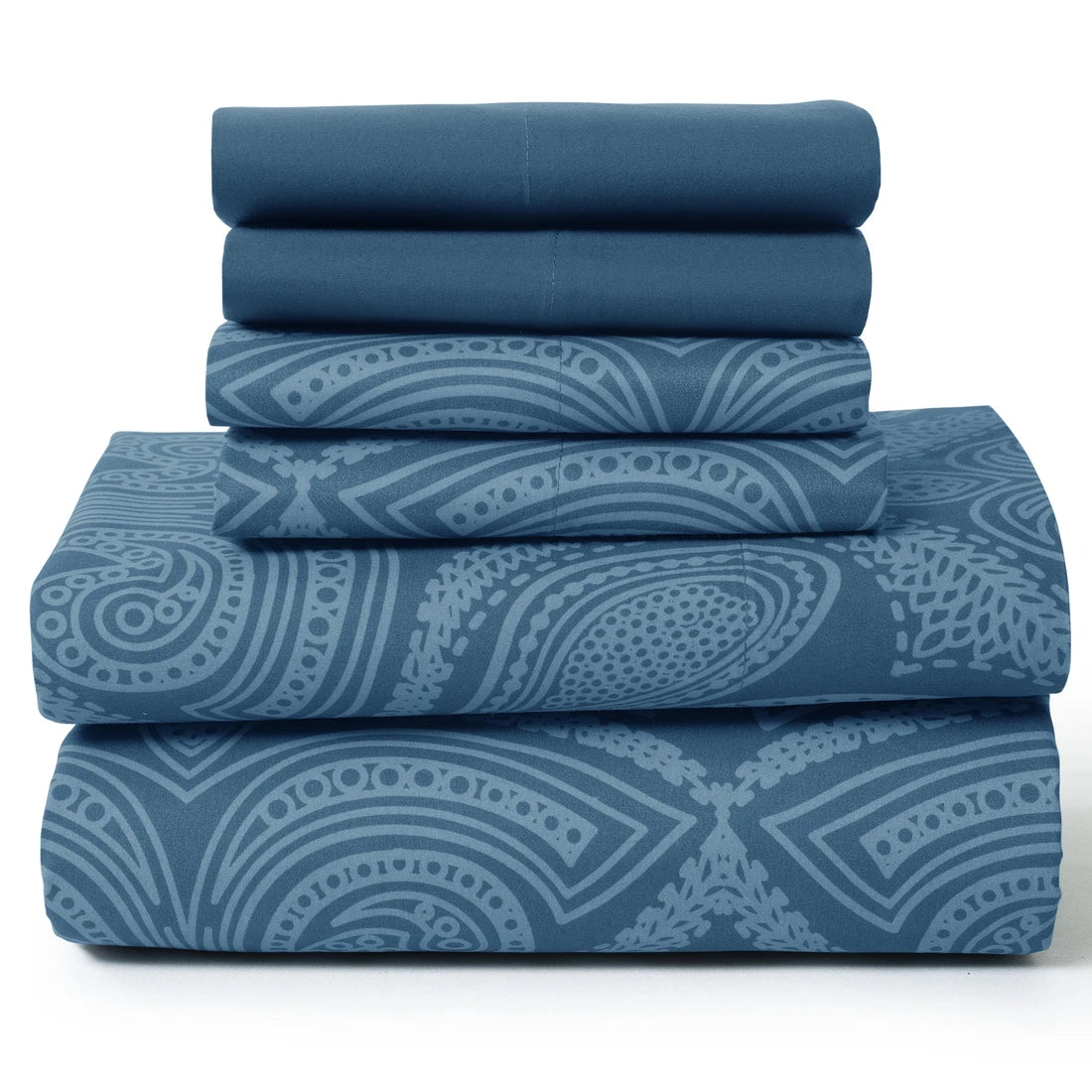 LDC Lux Decor Paisley Sheet Set Microfiber Wrinkle Free