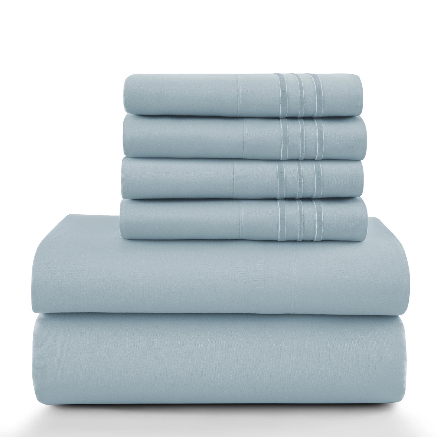 LDC Lux Decor Collection Brushed Microfiber Solid Sheet Set With Pillowcases