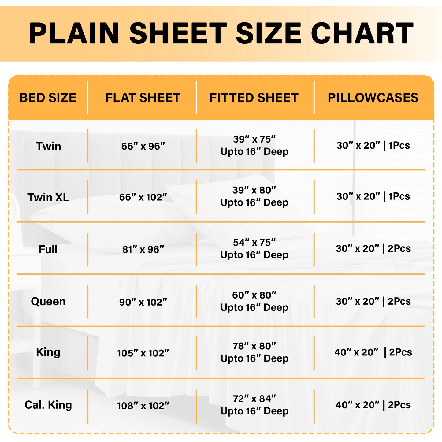 LDC Lux Decor Collection Brushed Microfiber Solid Sheet Set With Pillowcases