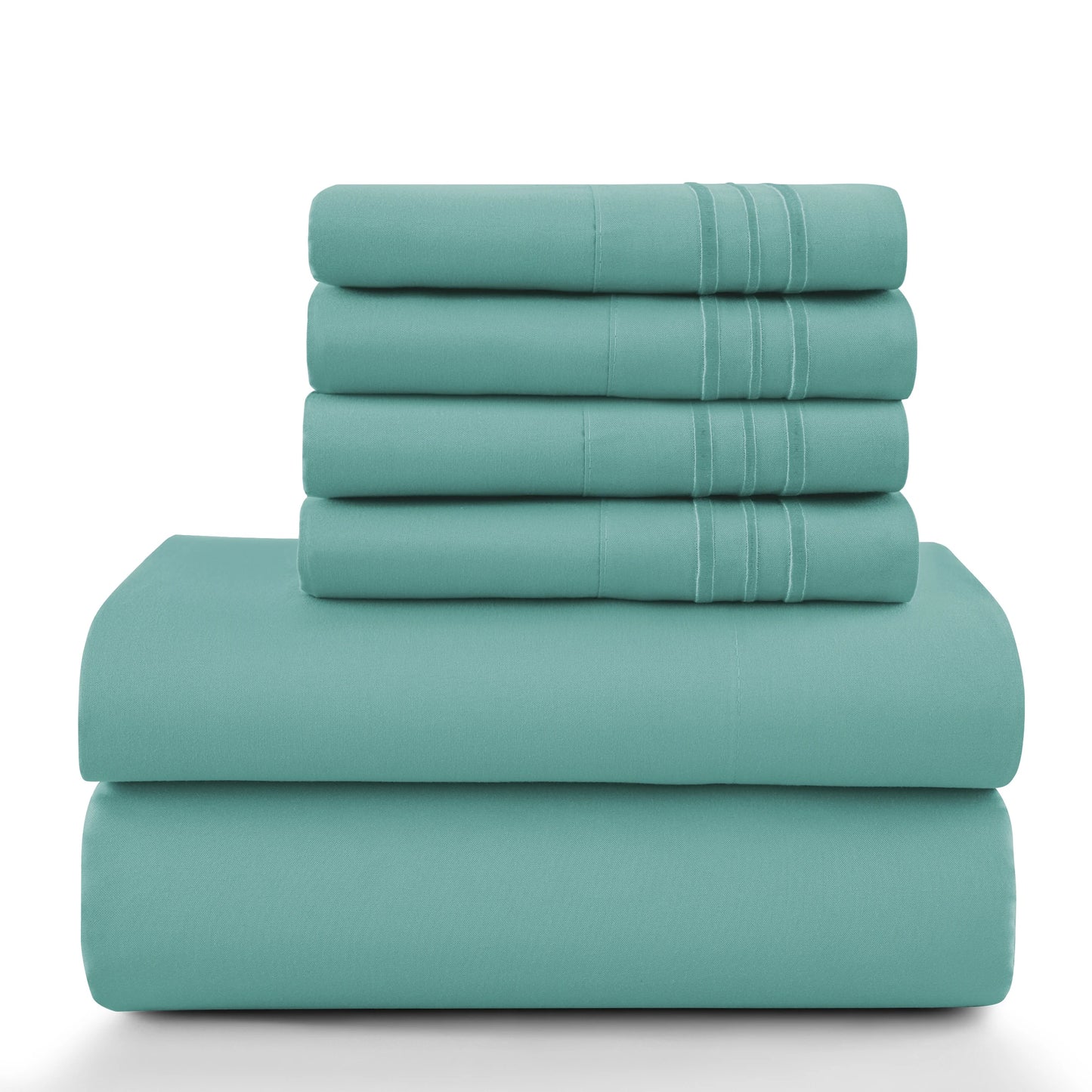 LDC Lux Decor Collection Brushed Microfiber Solid Sheet Set With Pillowcases