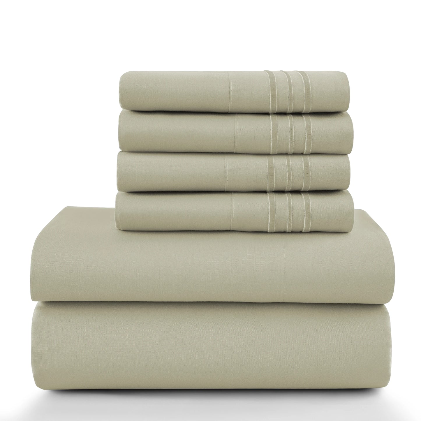 LDC Lux Decor Collection Brushed Microfiber Solid Sheet Set With Pillowcases