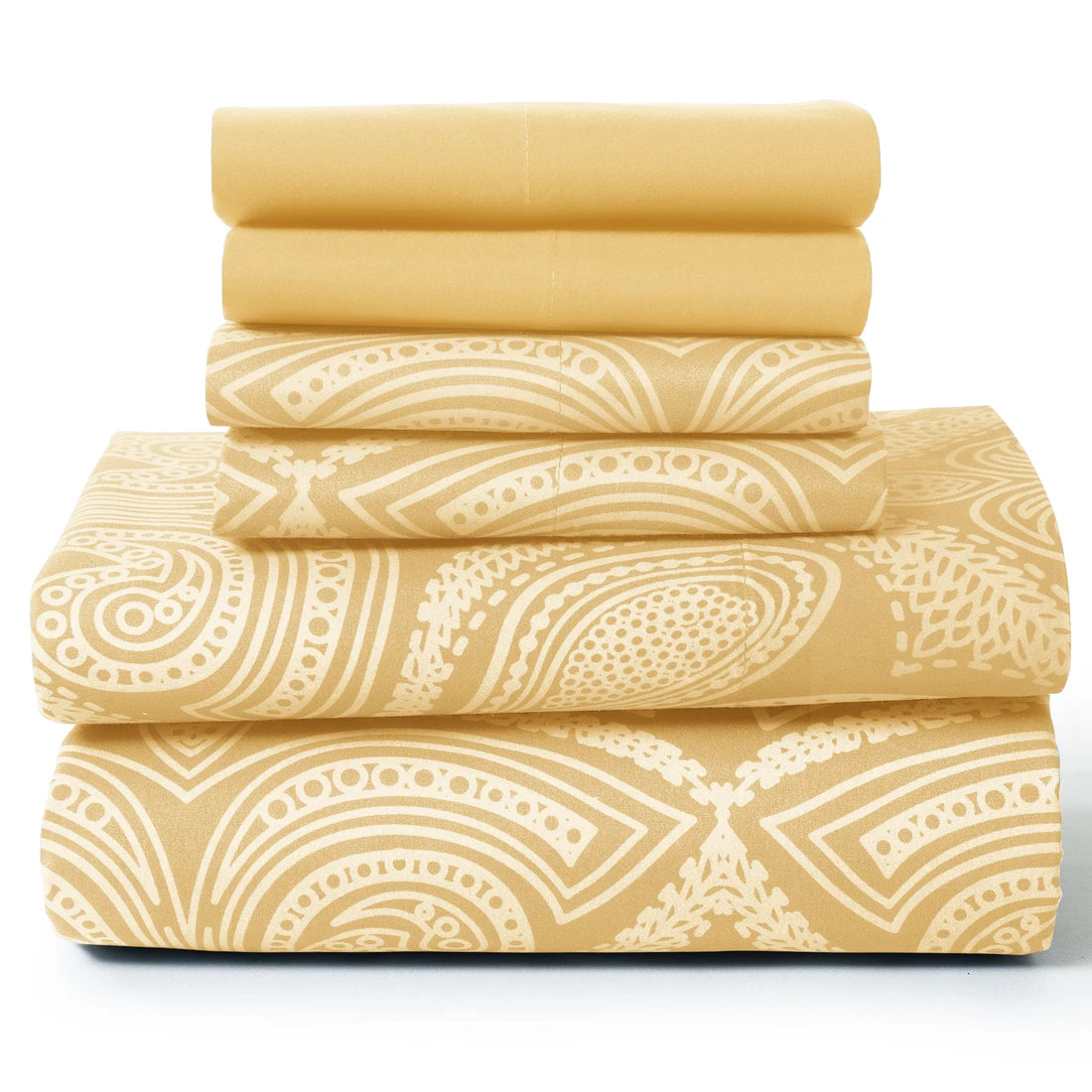 LDC Lux Decor Paisley Sheet Set Microfiber Wrinkle Free