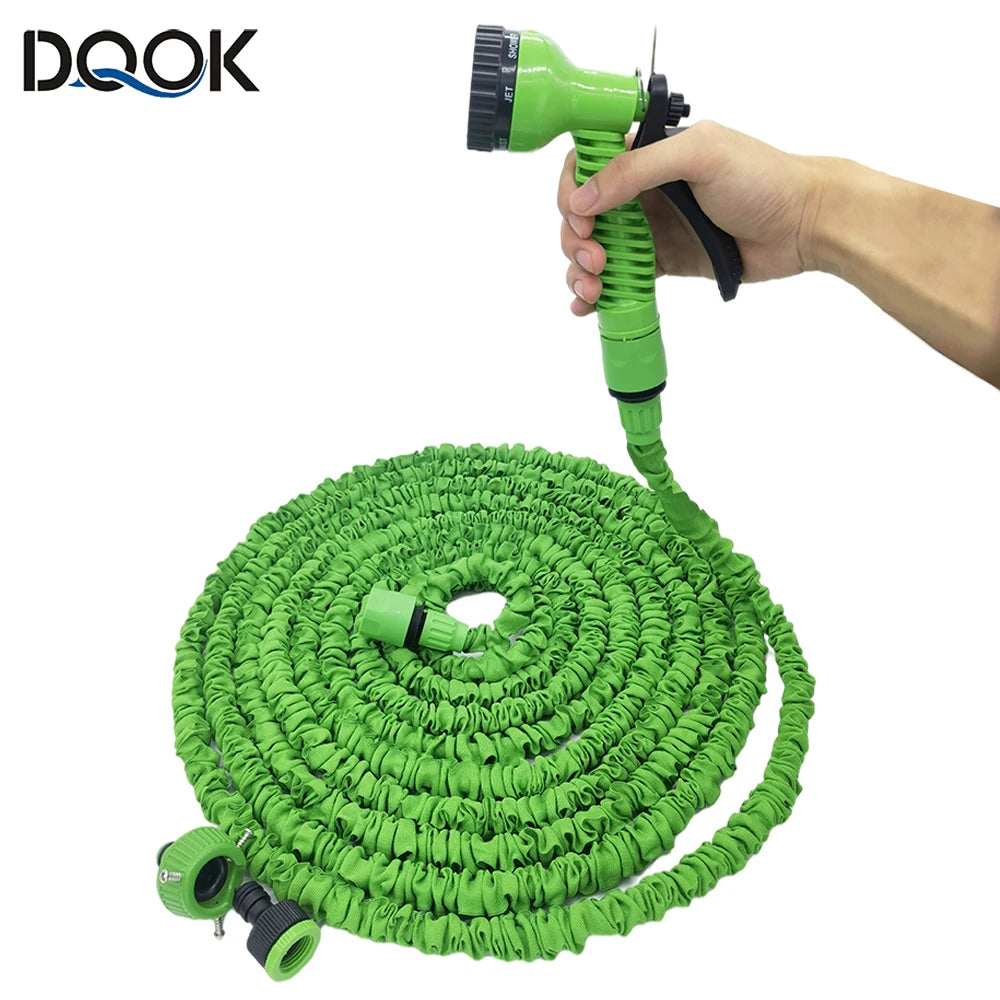 Expandable Garden Hose With Seven Pattern Spray Nozzle
