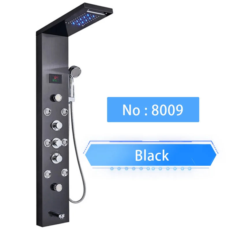 Shinesia Luxury Led Shower Panel Spa Massage Jet System