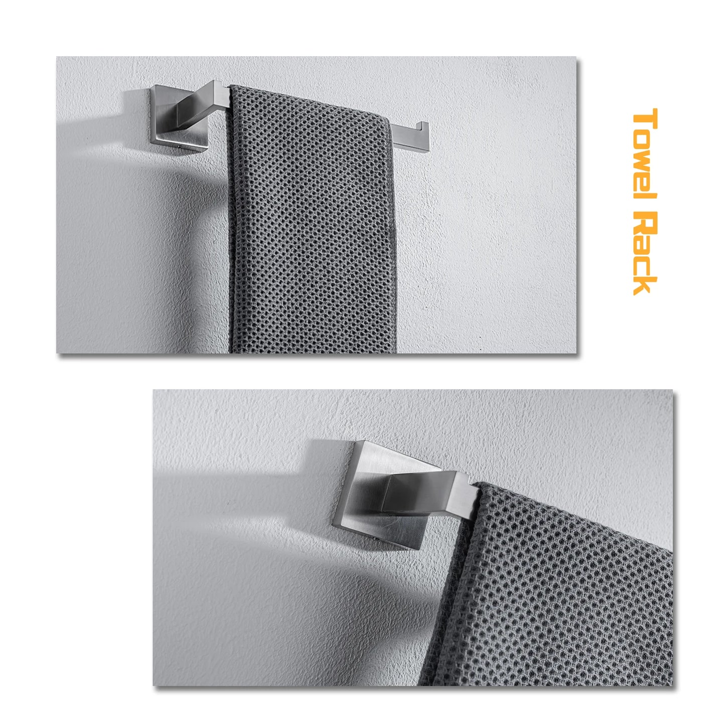DQOK Brushed Stainless Steel Bath Hardware Set With Accessories Included
