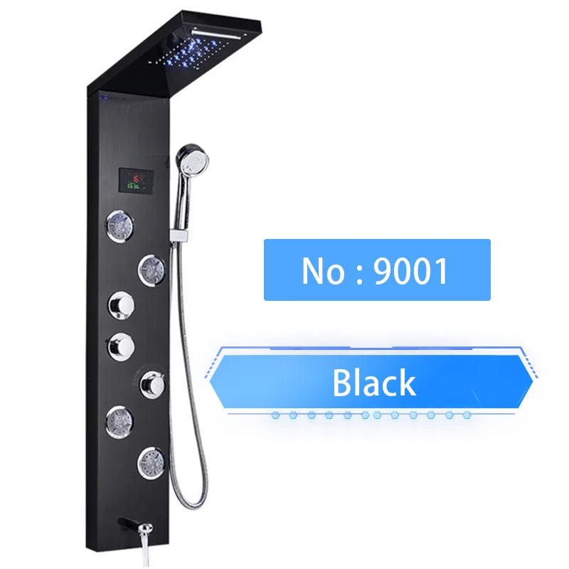 Shinesia Luxury Led Shower Panel Spa Massage Jet System