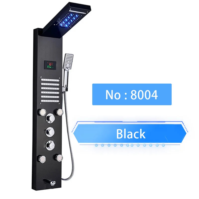 Shinesia Luxury Led Shower Panel Spa Massage Jet System
