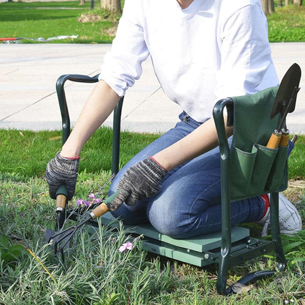 Heavy Duty Garden Kneeler Folding Seat Stool For Outdoor Use