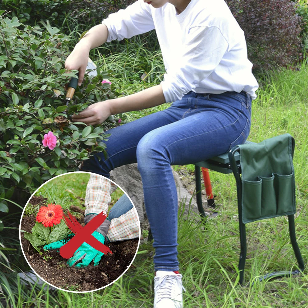 Heavy Duty Garden Kneeler Folding Seat Stool For Outdoor Use