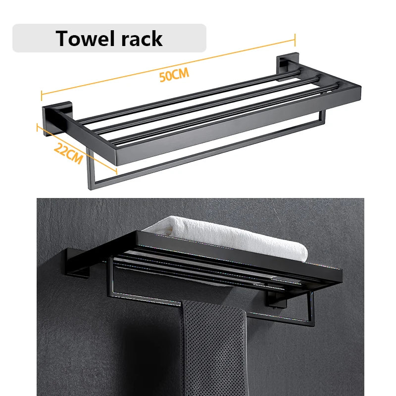 DQOK Brushed Stainless Steel Bath Hardware Set With Accessories Included