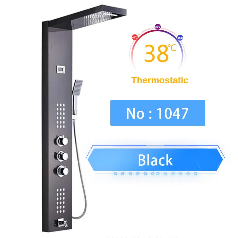 Shinesia Luxury Led Shower Panel Spa Massage Jet System