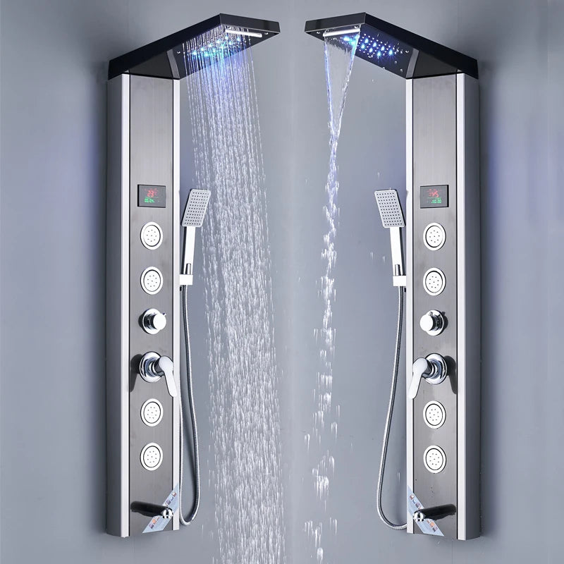 Shinesia Luxury Led Shower Panel Spa Massage Jet System