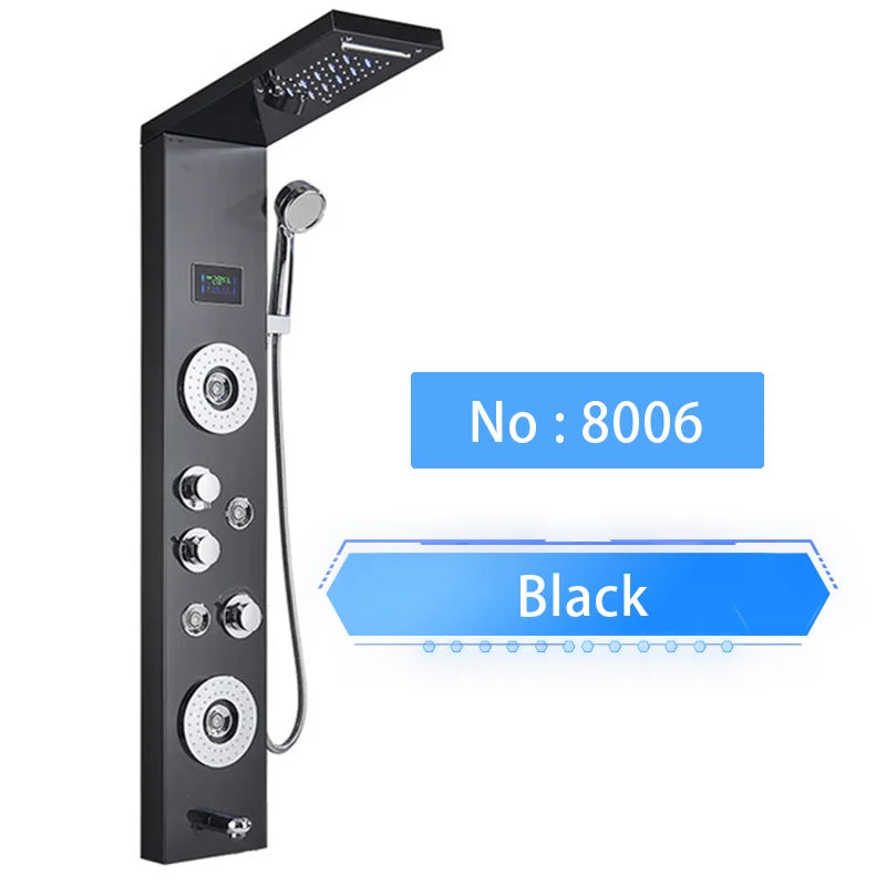 Shinesia Luxury Led Shower Panel Spa Massage Jet System