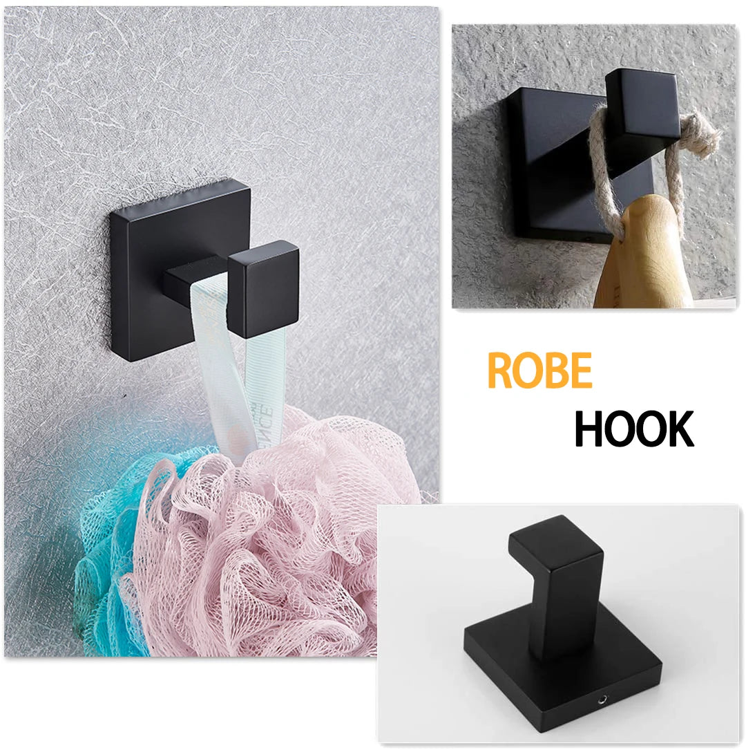 DQOK Brushed Stainless Steel Bath Hardware Set With Accessories Included