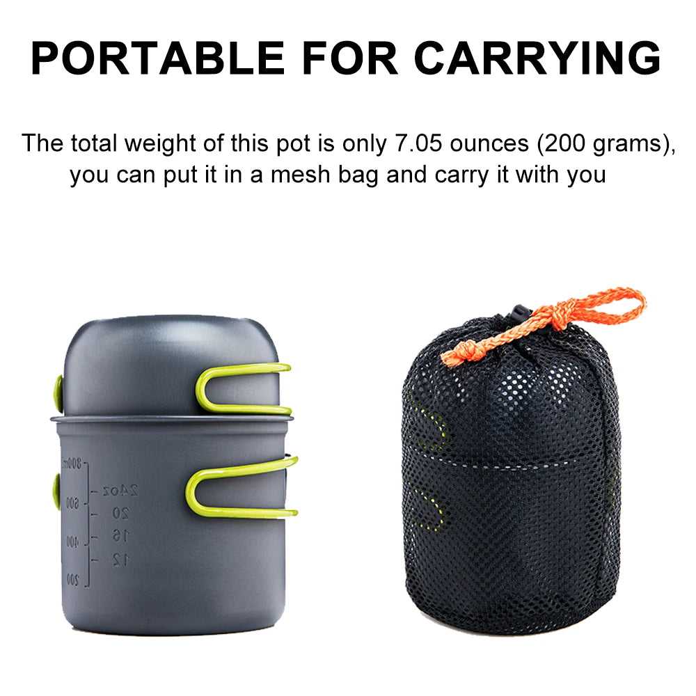 Widesea Ultralight Camping Cooking Utensils Pot Set
