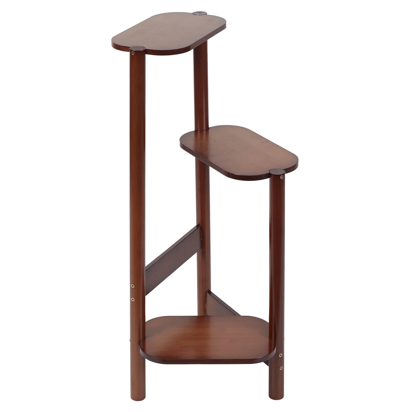 Three-Tier Bamboo Plant Stand for Corner Balcony and Bedroom